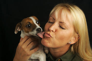 Image showing Attractive Woman & JRT