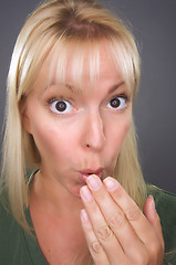 Image showing Shocked Blond Woman