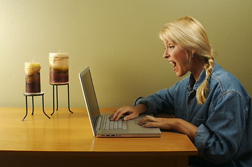 Image showing Woman Using Laptop Series