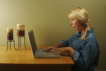 Image showing Woman Using Laptop Series