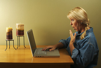 Image showing Woman Using Laptop Series