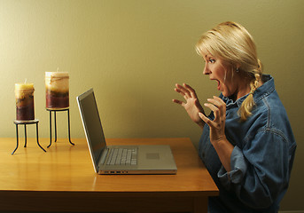 Image showing Woman Using Laptop Series