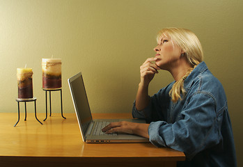 Image showing Woman Using Laptop Series
