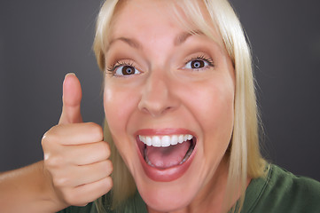 Image showing Beautiful Woman with a Thumbs Up