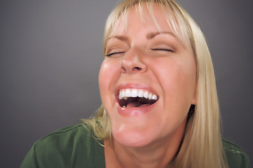 Image showing Beautiful Blond Woman Laughing