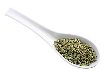 Image showing Fennel seeds on a spoon