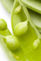 Image showing fresh peas on white background