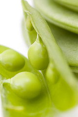 Image showing fresh peas on white background