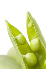 Image showing fresh peas on white background