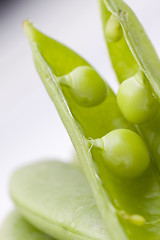 Image showing fresh peas on white background