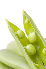 Image showing fresh peas on white background