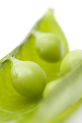 Image showing fresh peas on white background