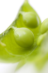 Image showing fresh peas on white background