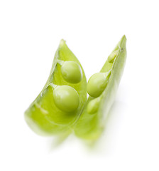 Image showing fresh peas on white background