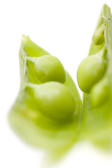 Image showing fresh peas on white background