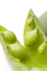 Image showing fresh peas on white background