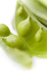 Image showing fresh peas on white background