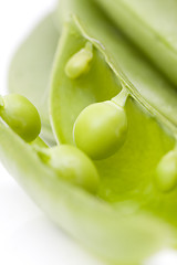 Image showing fresh peas on white background