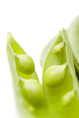 Image showing fresh peas on white background