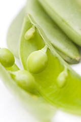 Image showing fresh peas on white background