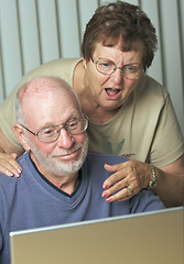 Image showing Senior Adults on Laptop Computer