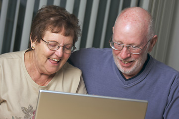 Image showing Senior Adults on Laptop Computer