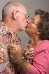 Image showing Happy Senior Couple Kissing