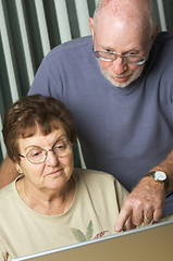 Image showing Senior Adults on Laptop Computer