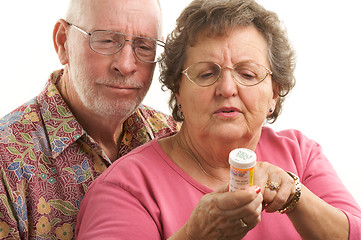 Image showing Senior Couple with Prescription Bottle