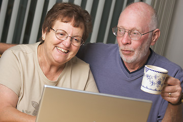 Image showing Senior Adults on Laptop Computer