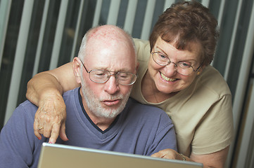 Image showing Senior Adults on Laptop Computer