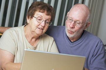 Image showing Senior Adults on Laptop Computer