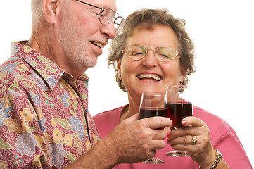 Image showing Happy Senior Couple Toasting