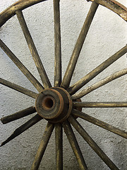 Image showing Wood wheel