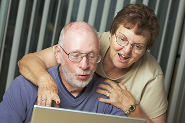 Image showing Senior Adults on Laptop Computer