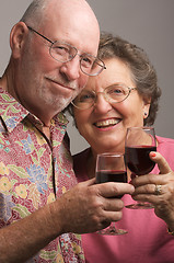 Image showing Happy Senior Couple Toasting