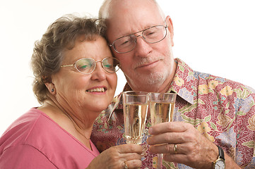 Image showing Happy Senior Couple Toasting