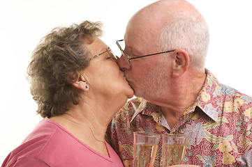 Image showing Happy Senior Couple Kissing