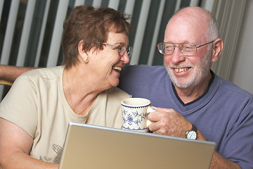 Image showing Senior Adults on Laptop Computer