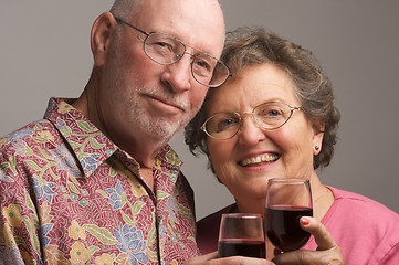 Image showing Happy Senior Couple Toasting