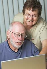 Image showing Senior Adults on Laptop Computer