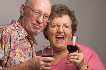 Image showing Happy Senior Couple Toasting