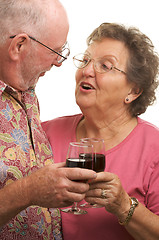 Image showing Happy Senior Couple Toasting