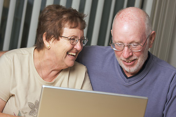 Image showing Senior Adults on Laptop Computer