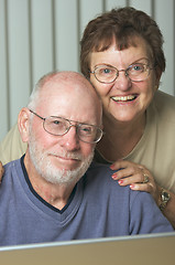 Image showing Senior Adults on Laptop Computer