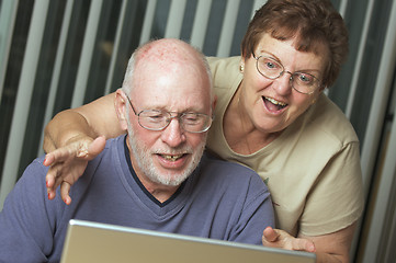 Image showing Senior Adults on Laptop Computer