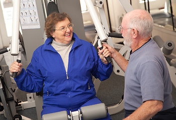 Image showing Senior Adult Couple in the Gym