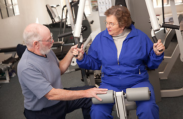Image showing Senior Adult Couple in the Gym