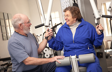 Image showing Senior Adult Couple in the Gym