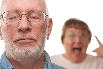 Image showing Senior Couple in an Argument